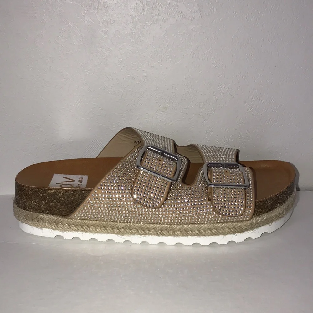 Dolce Vita Carther Platform Buckle Slide Sandal In Shimmer - Picture 7 of 10